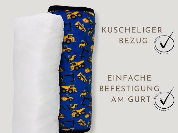 Heckbo Autogurtkissen für Kinder - Bagger