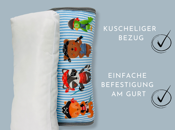 Heckbo Autogurtkissen für Kinder - Piraten